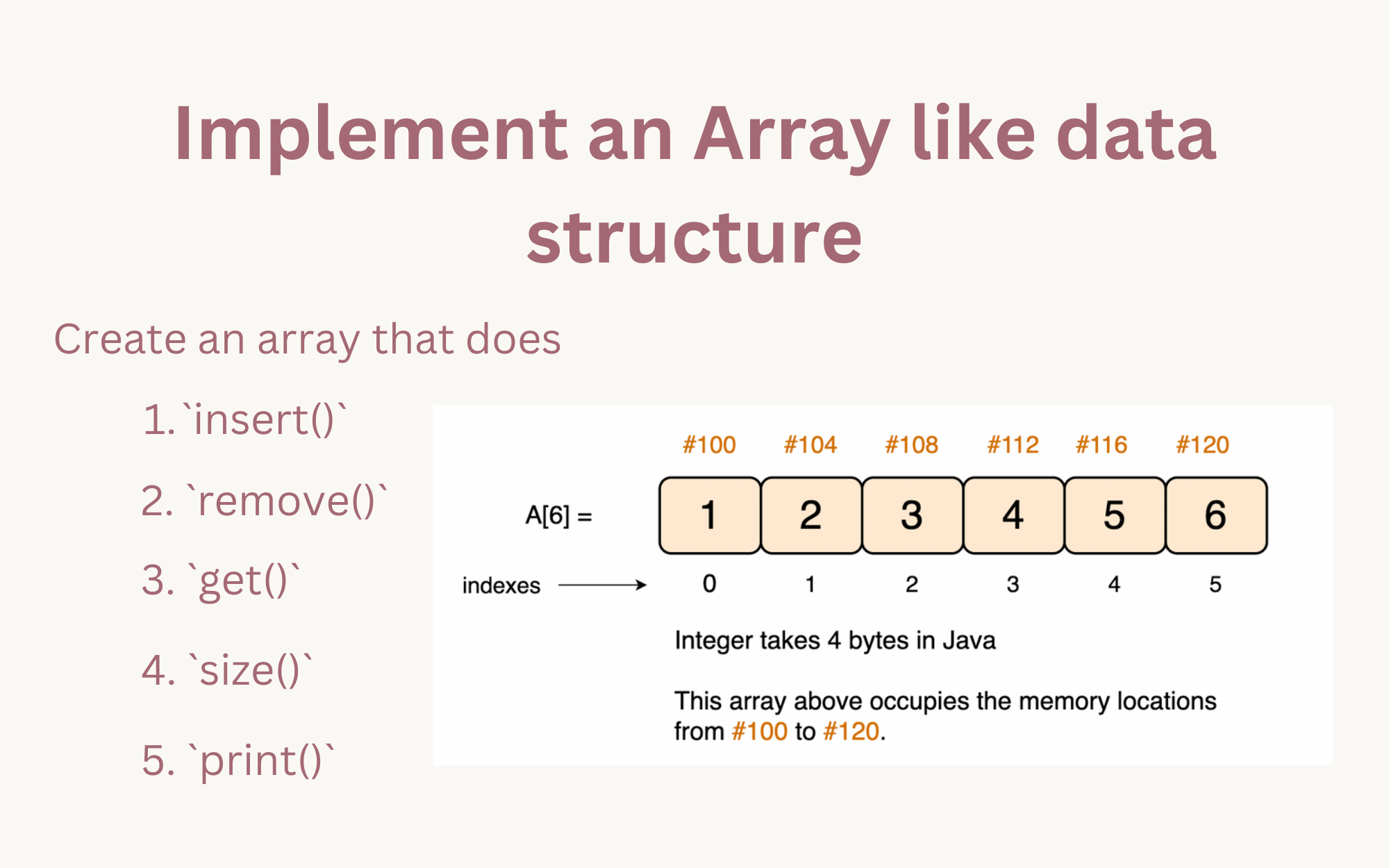 How To Construct An Array-Like Data Structure?